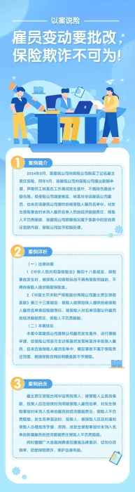 雇員變動要批改，保險欺詐不可為！